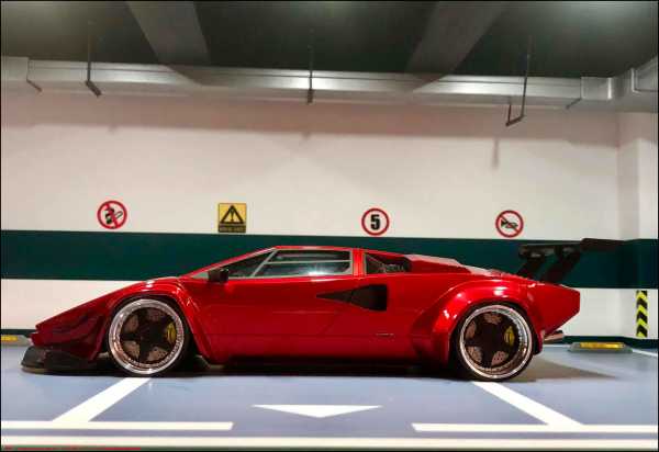 1:18 LAMBORGHINI Khyzyl-Saleem-Huratach- Rot-Asia Liberty Walk Breitbau [ RED-EDITION ]